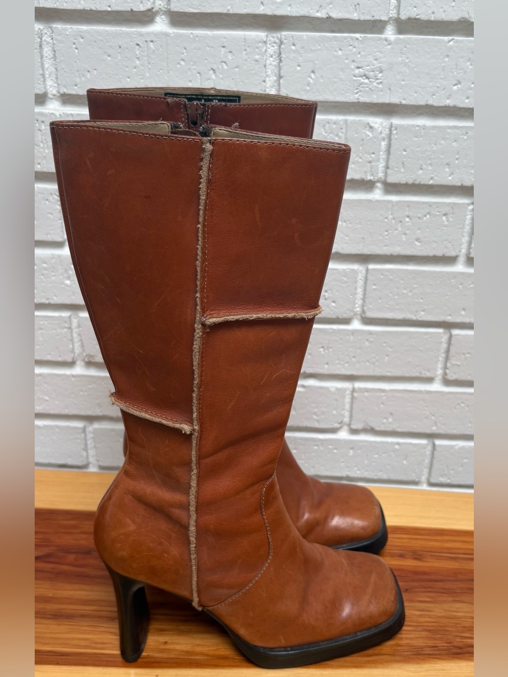 Seychelles Vintage Patchwork Leather Boots for Women, Size 8.5